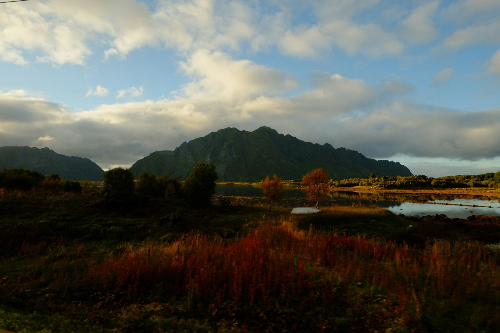 Lofoten peaks rising straight from the sea.